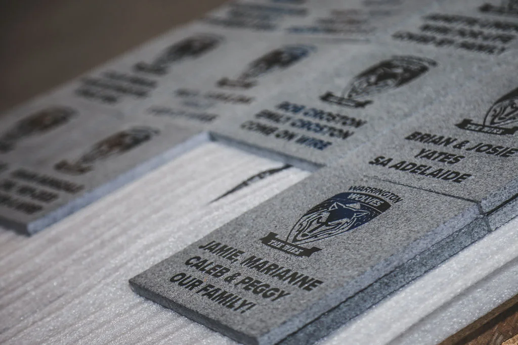 examples of some replica engraved supporter stones