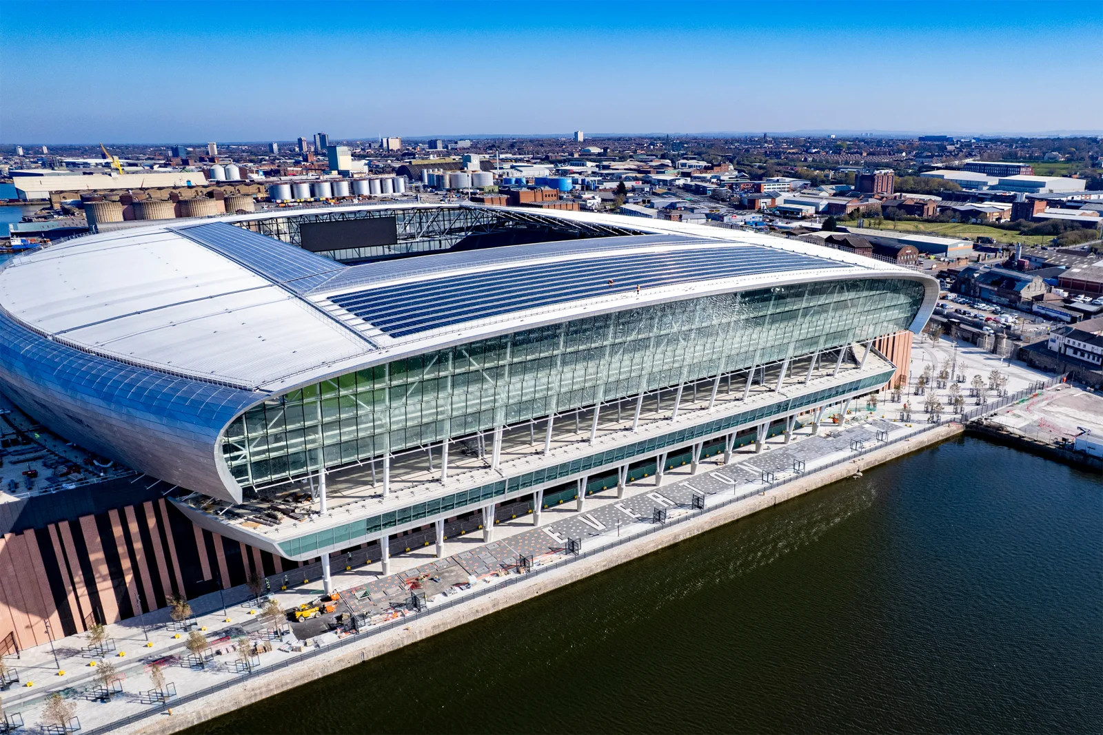 A view of Everton Way from the air